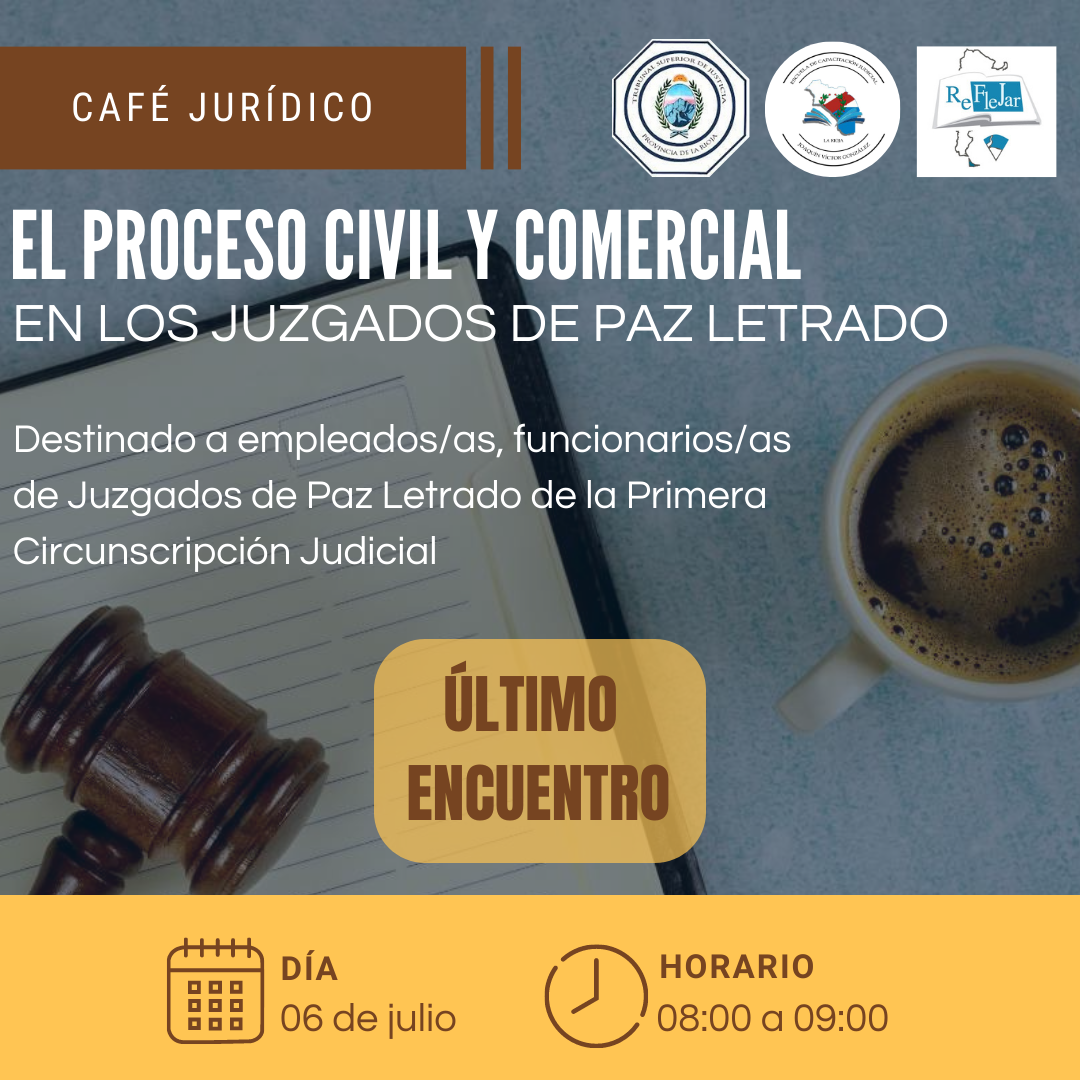 Cafe literario el proceso civil y comercial en juzgados de paz letrado 2