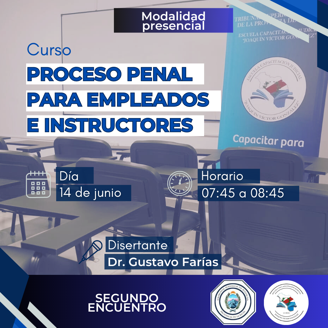 curso proceso penal para empleados e instructores