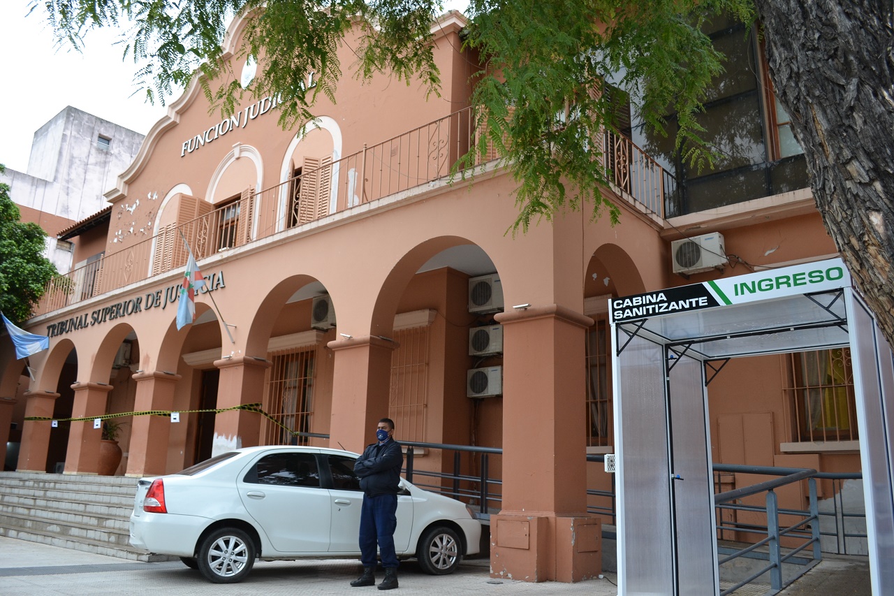 frente de TSJ sanitizante